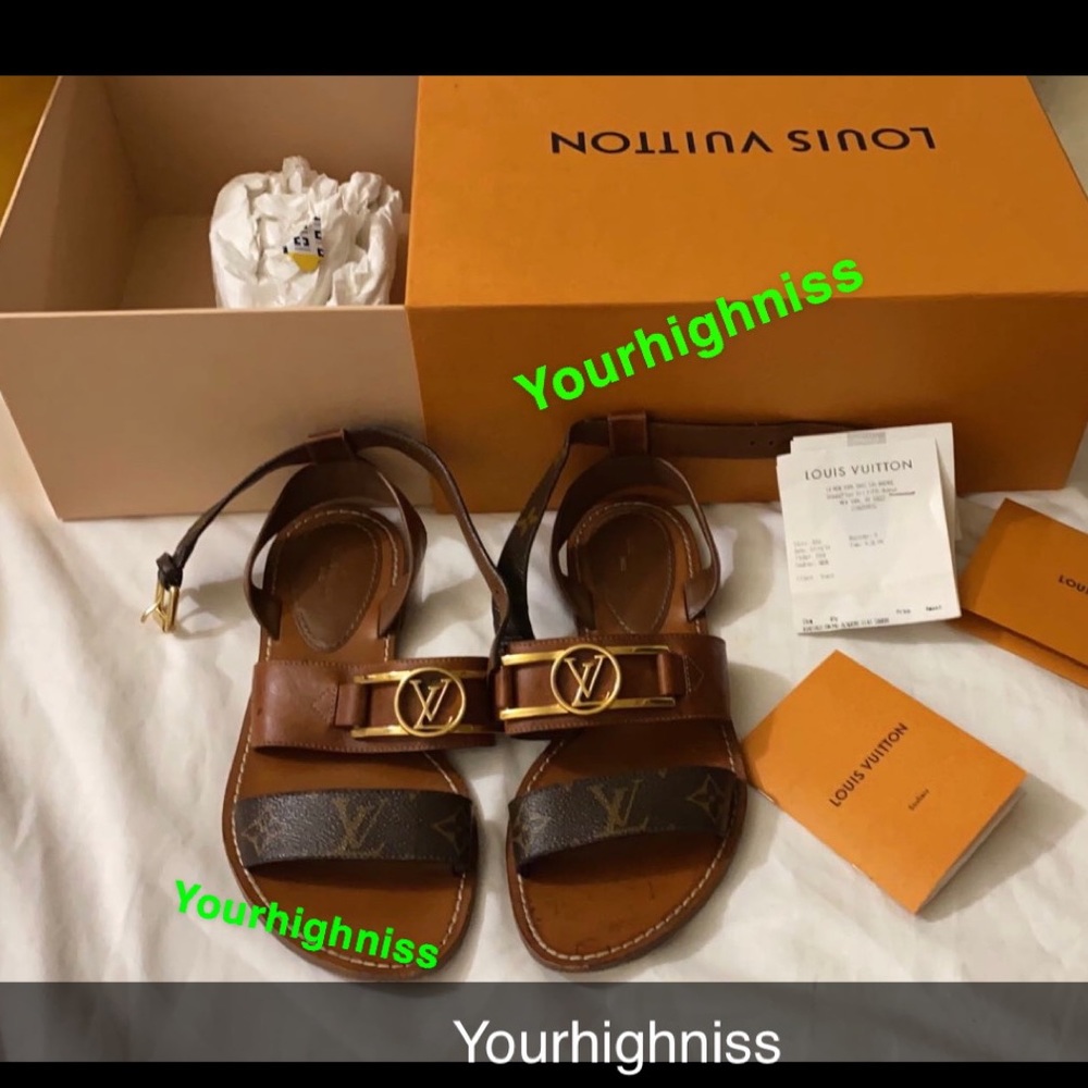 Louis Vuitton academy flat sandal